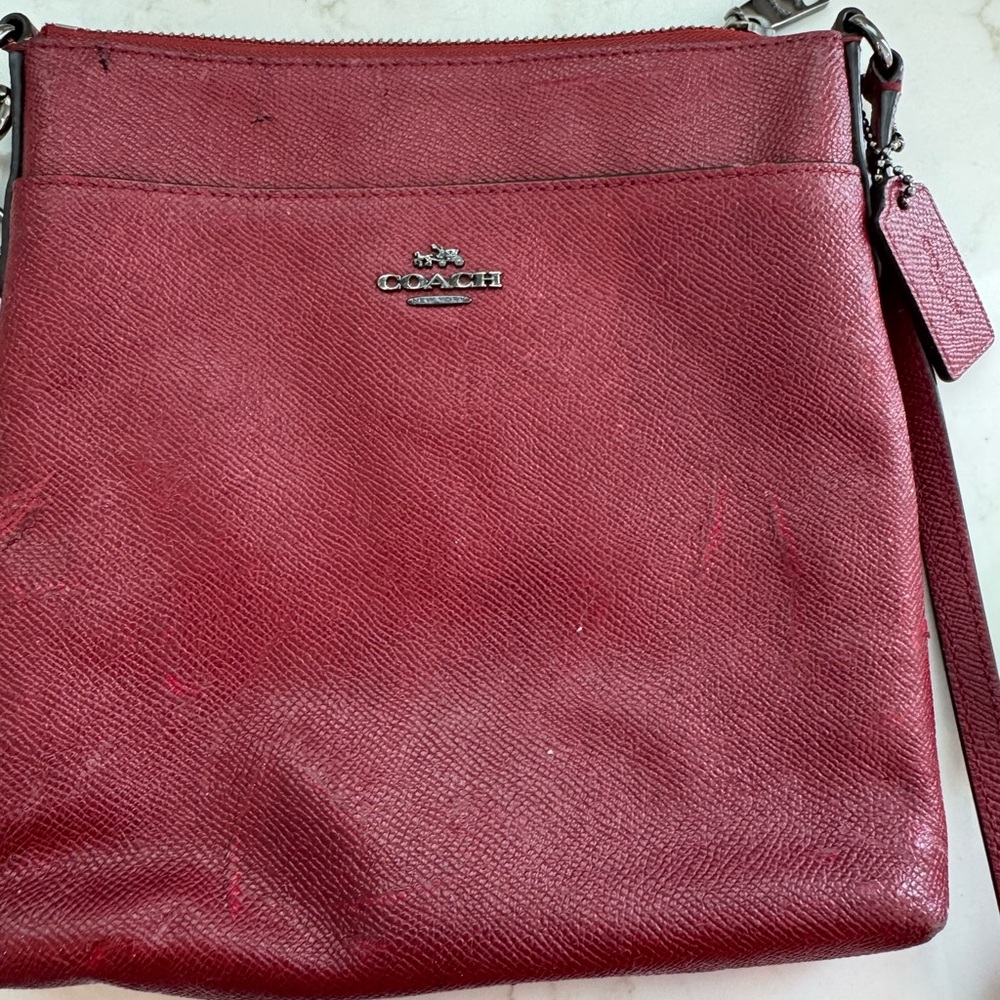 Coach Red Leather Women's Bag